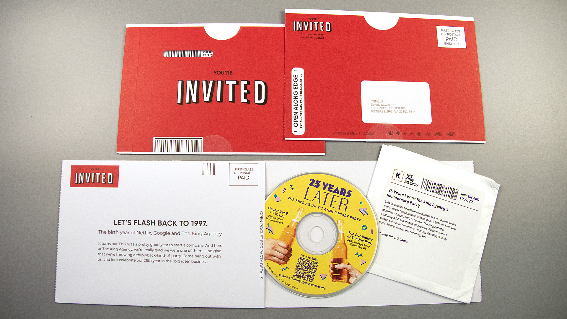 The King Agency Netflix Invitation Design