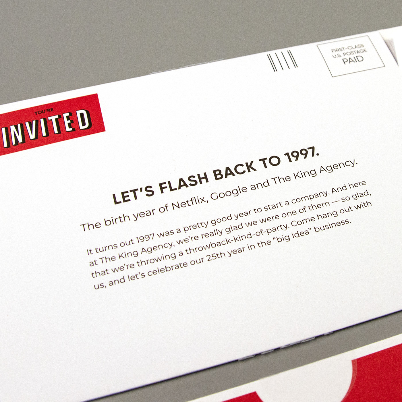 The King Agency Netflix Invitation Design